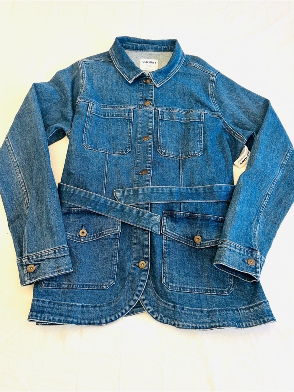 NWT Old Navy Women’s Denim Belted Jacket